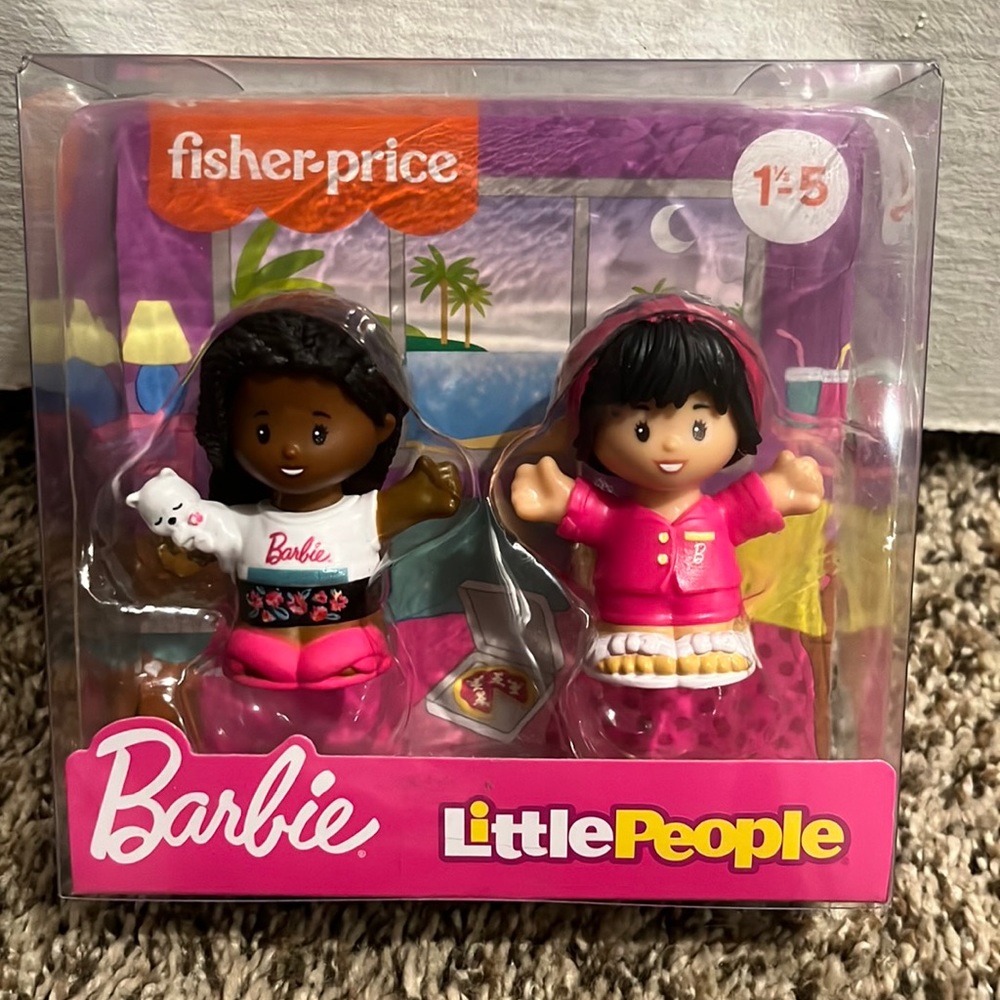 Fisher-Price Barbie Little People Figures - Pink and Black - Picture 1 of 2